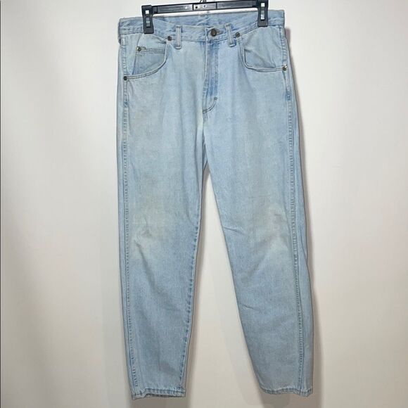 Wrangler Blue Straight Jeans Classic Style - Picture 1 of 10